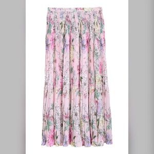 H&M Pleated Floral Skirt